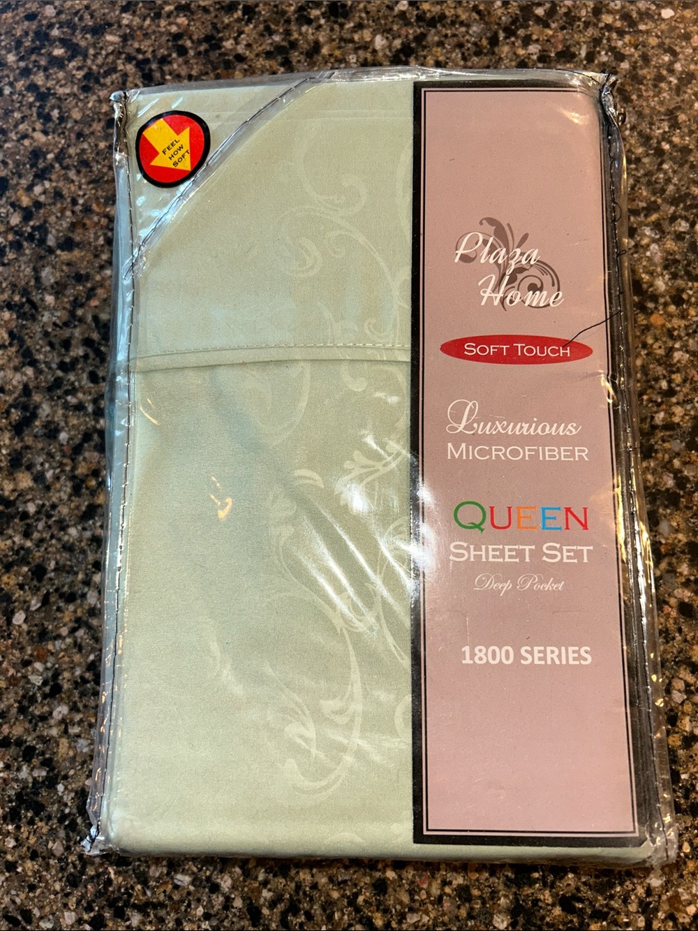 NEW Plaza Home Soft Touch Queen Sheet Set - Light Sage